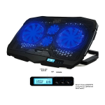 Turbo T5 Cooling Pad – 5 Fans, Speed Control, Blue Light