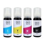 Epson 003 Genuine Ink Bottles Set (Black, Cyan, Magenta, Yellow) – Compatible with Epson L1110, L3100, L3101, L3110, L3115, L3116, L3150, L3151, L3152, L3156, L5190 Printers Price in Nepal - Image 2