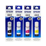 Epson 003 Genuine Ink Bottles Set (Black, Cyan, Magenta, Yellow) – Compatible with Epson L1110, L3100, L3101, L3110, L3115, L3116, L3150, L3151, L3152, L3156, L5190 Printers Price in Nepal