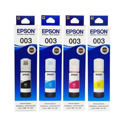 Epson 003 Genuine Ink Bottles Set (Black, Cyan, Magenta, Yellow) – Compatible with Epson L1110, L3100, L3101, L3110, L3115, L3116, L3150, L3151, L3152, L3156, L5190 Printers Price in Nepal
