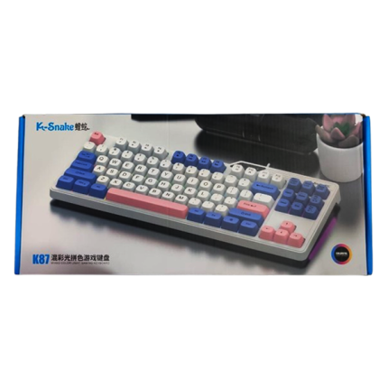K87 Kisonli Wireless Mechanical Gaming Keyboard | RGB Backlit | Compact & Durable for PC Gamers
